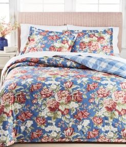 Vintage Floral 3Pc King Quilt Set