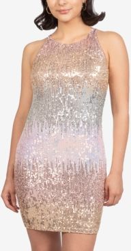 Juniors' Ombre Sequin Bodycon Dress, Created for Macy's