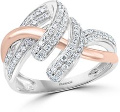 Effy Diamond Swirl Statement Ring (5/8 ct. t.w.) in 14k White & Rose Gold