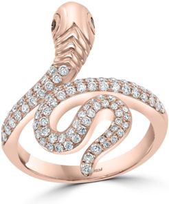 Effy Diamond Snake Ring (5/8 ct. t.w.) in 14k Rose Gold