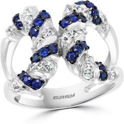 Effy Sapphire (1/3 ct. t.w.) & White Sapphire (3/4 ct. t.w.) Statement Ring in Sterling Silver