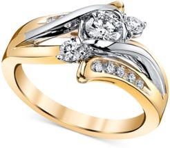 Sirena Diamond Engagement Ring (5/8 ct. t.w.) in 14k Gold and White Gold