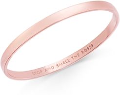 Rose Gold-Tone Engraved Idiom Bracelet