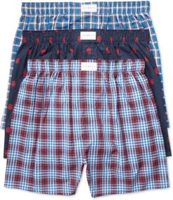 3 Pack Woven Cotton Boxers
