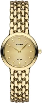 Dress Solar Gold-Tone Stainless Steel Bracelet Watch 23mm SUP352