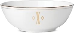 Federal Gold Monogram Place Setting Bowl, Block Letters