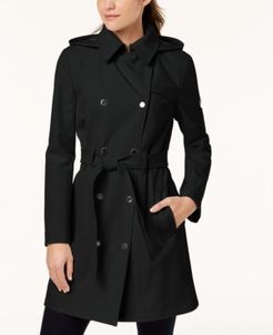 Petite Double Breasted Belted Trench Coat, Created for Macy's