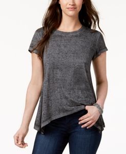 Burnout Handkerchief-Hem T-Shirt, Created for Macy's