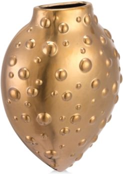 Mini Puntos Matte Gold-Tone Wall Vase