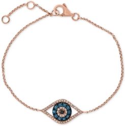 Gift by Effy Diamond Evil Eye Bracelet (1/3 ct. t.w.) in 14k Rose Gold