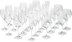 Maxima Set of 24 Crystal Stemware, Service for 6