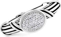 White Topaz Pave Statement Ring (3/8 ct. t.w.)