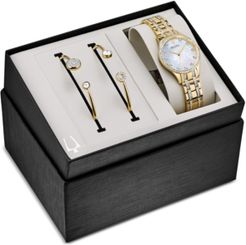 Two-Tone Stainless Steel Bracelet Watch 32mm Gift Set