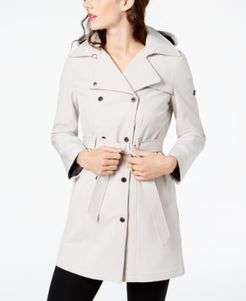 Petite Double Breasted Belted Trench Coat, Created for Macy's