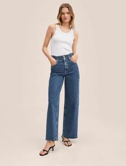 Jeans wideleg vita elasticizzata
