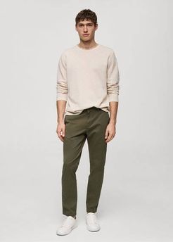 Pantaloni cotone tapered crop