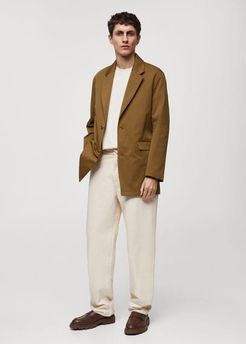 Blazer cotone relaxed-fit