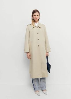 Trench cotone collo di camicia