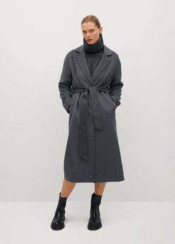 Handmade wool coat grey - M - Women