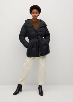 Quilted coat black - XL - Women