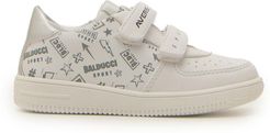 Sneakers Bambino Bianco In Materiale Sintetico Con Chiusura In Velcro