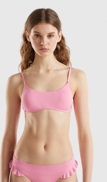 Benetton, Brassiere Costume In Econyl®, Rosa, Donna