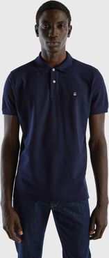 Benetton, Polo Blu Scuro Regular Fit, Blu Scuro, Uomo