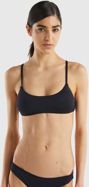 Benetton, Brassiere Costume In Econyl®, Nero, Donna