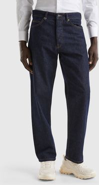 Benetton, Jeans Relaxed Fit, Blu Scuro, Uomo