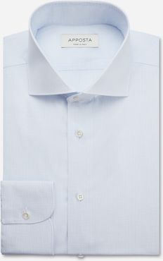 Camicia quadri piccoli azzurro 100% puro cotone popeline giza 87, collo stile collo francese