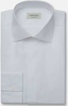 Camicia disegni bianco 100% puro cotone tela, collo stile collo semifrancese