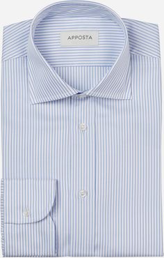 Camicia tinta unita azzurro 100% cotone anti-macchia twill doppio ritorto oekotex, collo stile collo semifrancese