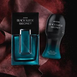 Avon Set Black Suede Secret