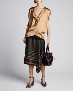 Miro Basket-Weave Wrap Skirt