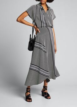 Striped Cotton Circle Skirt