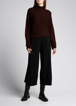 Le Pain Raw-Edge Cropped Wide-Leg Pants