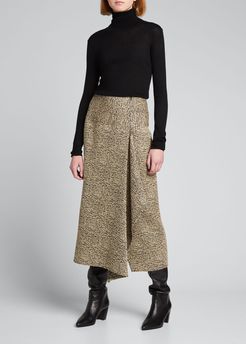 Miro Draped Midi Skirt