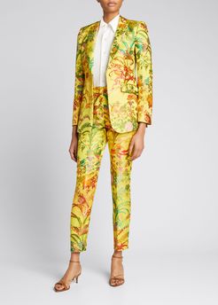 Floral Brocade Blazer