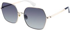 eloygs stainless steel square polarized sunglasses