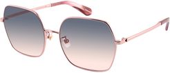 eloygs stainless steel square sunglasses