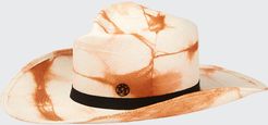Charles Tie Dye Straw Cowboy Hat