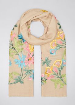 Multiflower Cashmere Scarf