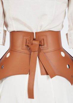 Obi Cutout Leather Corset Belt