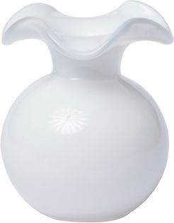 Hibiscus Glass Bud Vase, White