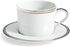 Wilshire Tea Cup and Saucer, Platinum
