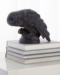 Black Matte Owl Sculpture