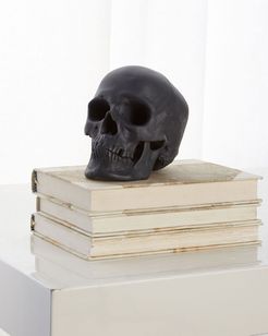 Black Matte Skull Sculpture