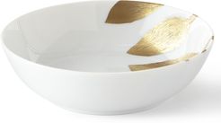 Daphne White Gold-Leaf Cereal Bowl