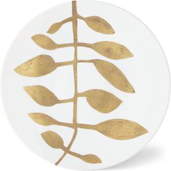 Daphne White Gold-Leaf Buffet Plate