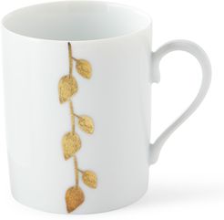 Daphne Gold-Leaf Mug, White